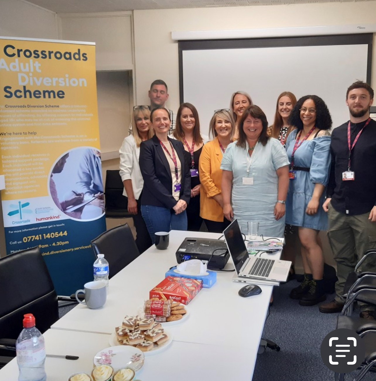 Commissioner Zoe with the team at Humankind in York.